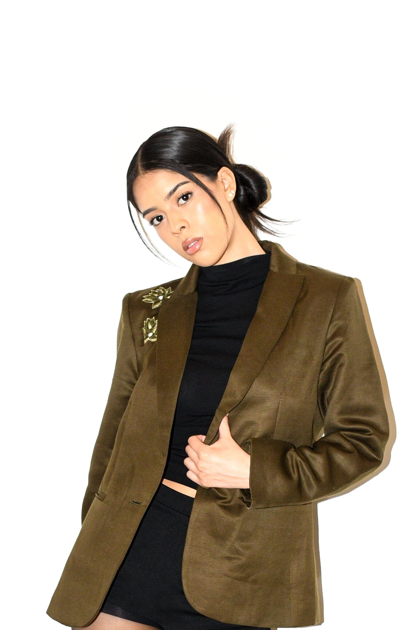 Olive Lotus Affair Blazer AFFAIRMUSE