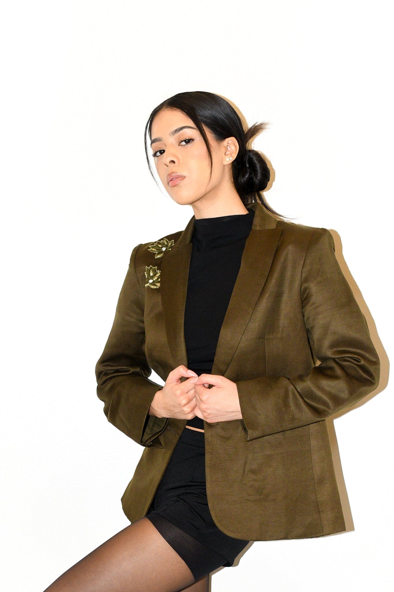Olive Lotus Affair Blazer AFFAIRMUSE